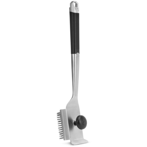 Cepillo De Limpieza Para Parrillera Napoleon Pro De Acero Con Abridor De Botellas Integrado Acero Y Negro