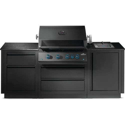 Isla Modular Napoleon Oasis 300 Para Exteriores Con Parrillera A Gas Serie 700 66000 Btu Negro