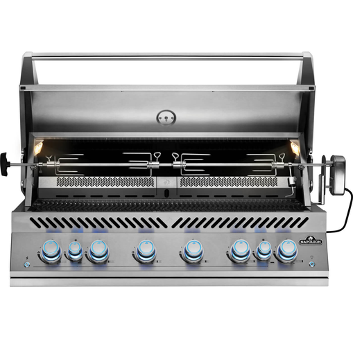 Parrillera A Gas Empotrable Napoleon Serie 700 112 Cm 108000 Btu Con Perillas Luces Y Asador Acero