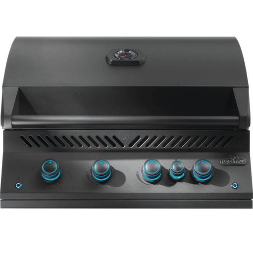 Parrillera A Gas Empotrable Napoleon Serie 700 81 Cm 66000 Btu Con Quemador Trasero Infrarrojo Perillas y Luces Negro Mate