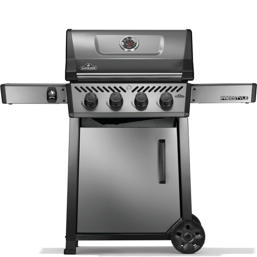 Parrillera A Gas Napoleon Freestyle 425 38000 Btu Con Perillas Estantes Laterales Y Ruedas Gris Grafito