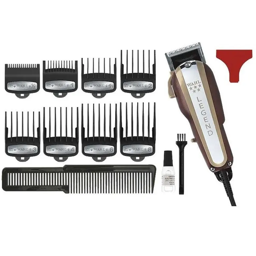 Afeitadora Wahl Professional Legend Series 5 Star Para Cabello 13 Acc 6000 RPM Vinotinto Y Dorado