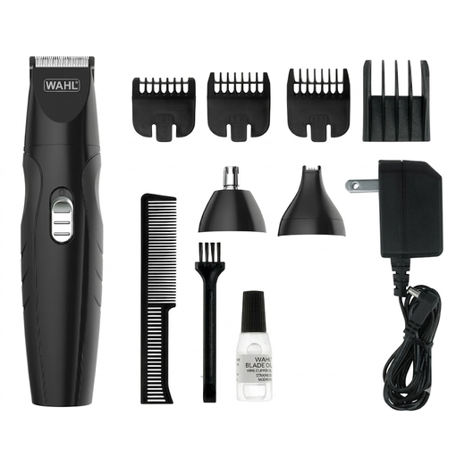 Afeitadora Wahl All-in-One Home Products Para Cabello Rostro Orejas Nariz Inalambrica 10 Acc Negro
