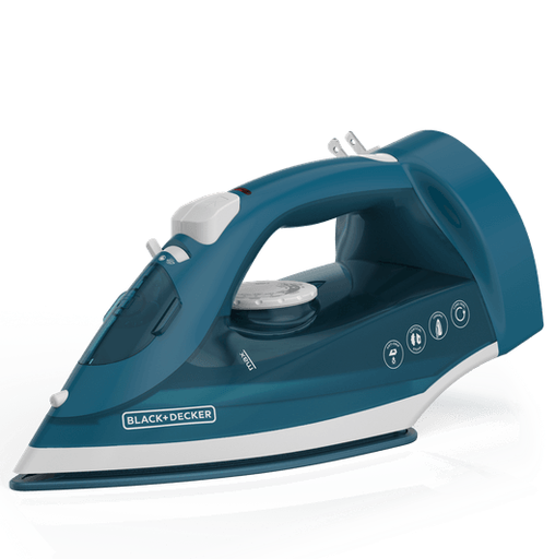 Plancha De Ropa Black+Decker A Vapor Con Suela De Ceramica Funcion Autolimpieza Con Cable Retractil 1200W Azul
