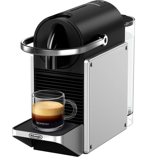 Cafetera Expreso DeLonghi Nespresso Pixie 19 Bares Individual De Capsulas Negro Y Plateado