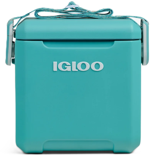 Cava Igloo Tag Along Too Remix 10 Lts 11 Qt 14 Latas Compacta Con Correa Ajustable Tejida Turquesa