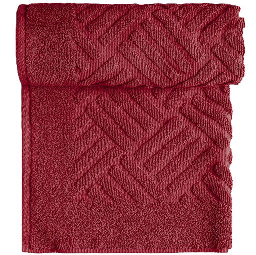 Toalla Alfombra Ama De Casa Mosaico Rojo Merlot