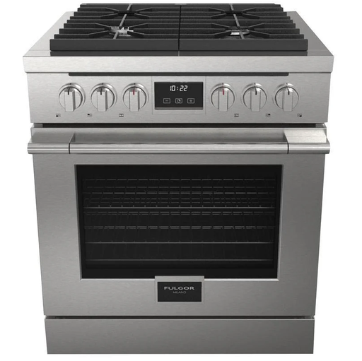 Cocina A Gas Fulgor Professional Accento 76 Cm Doble Conveccion Funcion Deshidratar 2 Quemadores Crescendo Acero