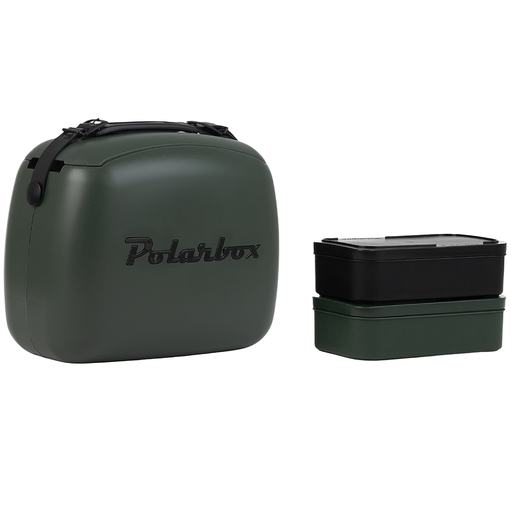 Lonchera Polarbox Pop 6 Lts Con 2 Envases Verde Oscuro Y Negro
