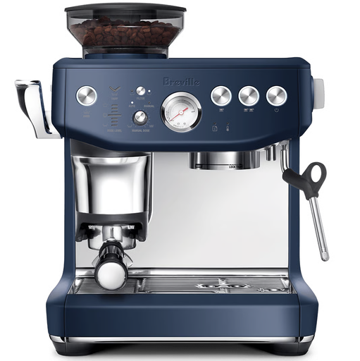 Cafetera Expreso Breville The Barista Express Impress 9 Bares Prensado Asistido Molino Y Espumador Azul 