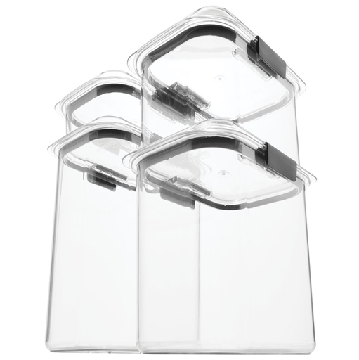 Juego De Envases Rubbermaid Brilliance Pantry 4 Pzas Transparente