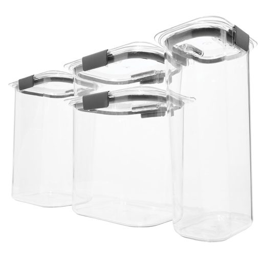 Juego De Envases Rubbermaid Brilliance Pantry 4 Piezas Transparente