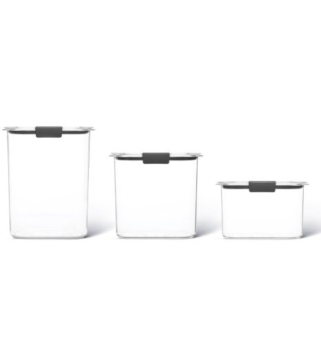 Juego De Envases Rubbermaid Brilliance Pantry 3 Pzas Transparente