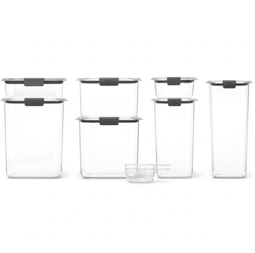 Juego De Envases Rubbermaid Brilliance Pantry 7 Pizas Transparente