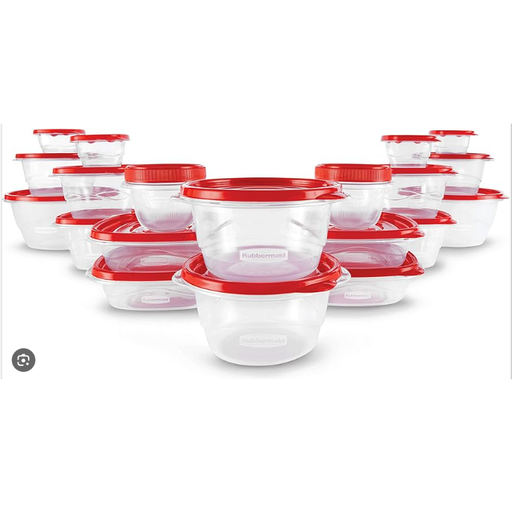Juego De Envases Rubbermaid TakeAlongs 40 Pzas Transparente Y Rojo