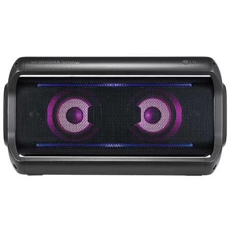 Corneta LG Xboom Go Recargable Portatil Con Bluetooth Iluminacion Multicolor Al Agua 40W Negro