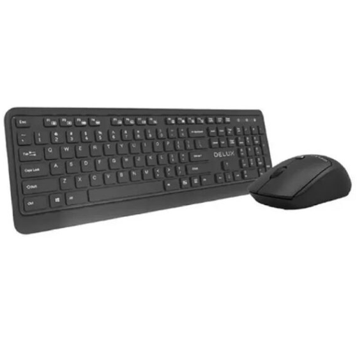 Combo Teclado Y Mouse Deluxe Inalambrico Negro