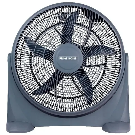 Ventilador De Piso Prime Home 50 Cm 3 Vel 5 Aspas Temporizador 100W Gris