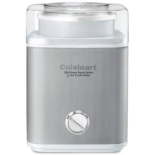 Maquina Para Hacer Helado Y Yogurt Cuisinart 1.9 Lts Acero Y Blanco