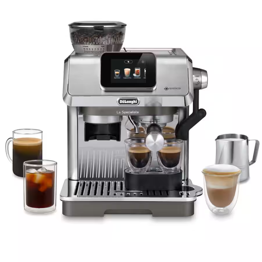 Cafetera Expreso Delonghi La Specialista Touch 15 Bares Molino Ajustable Y Espumador Automatico Plateado