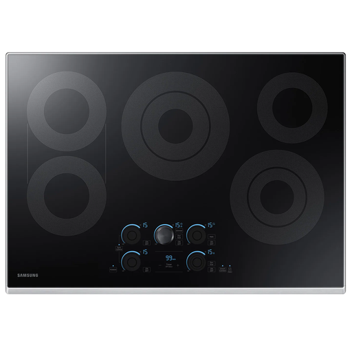 Tope Electrico 30" Samsung Smart Con Quemador Rapid Boil Quemadores Sincronizados Control Digital Y Analogico Negro