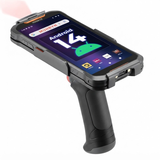 Escaner De Codigo De Barras Mumbyn AS01 PDA Enpresarial 6" Android 14 4/128GB 13 MP GPS Sim 7000 mAh Negro
