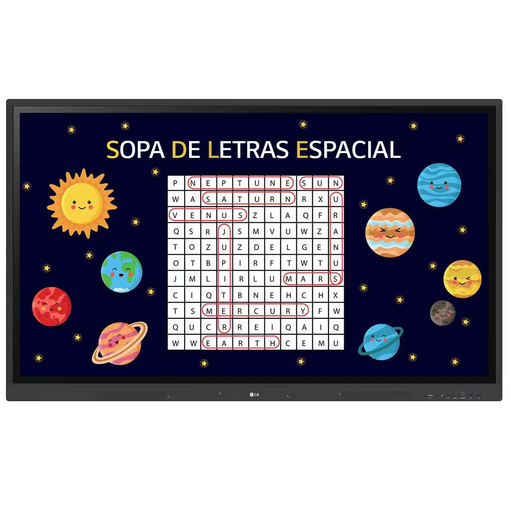 Pantalla Interactiva 86" LG CreateBoard UHD 4K 4/32GB Multitactil Herremientas Didacticas Integracion Con La Nube Negro 